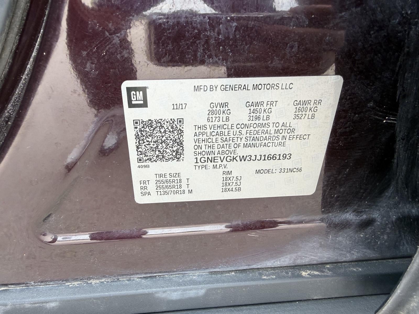 2018 Chevrolet Traverse LT Cloth